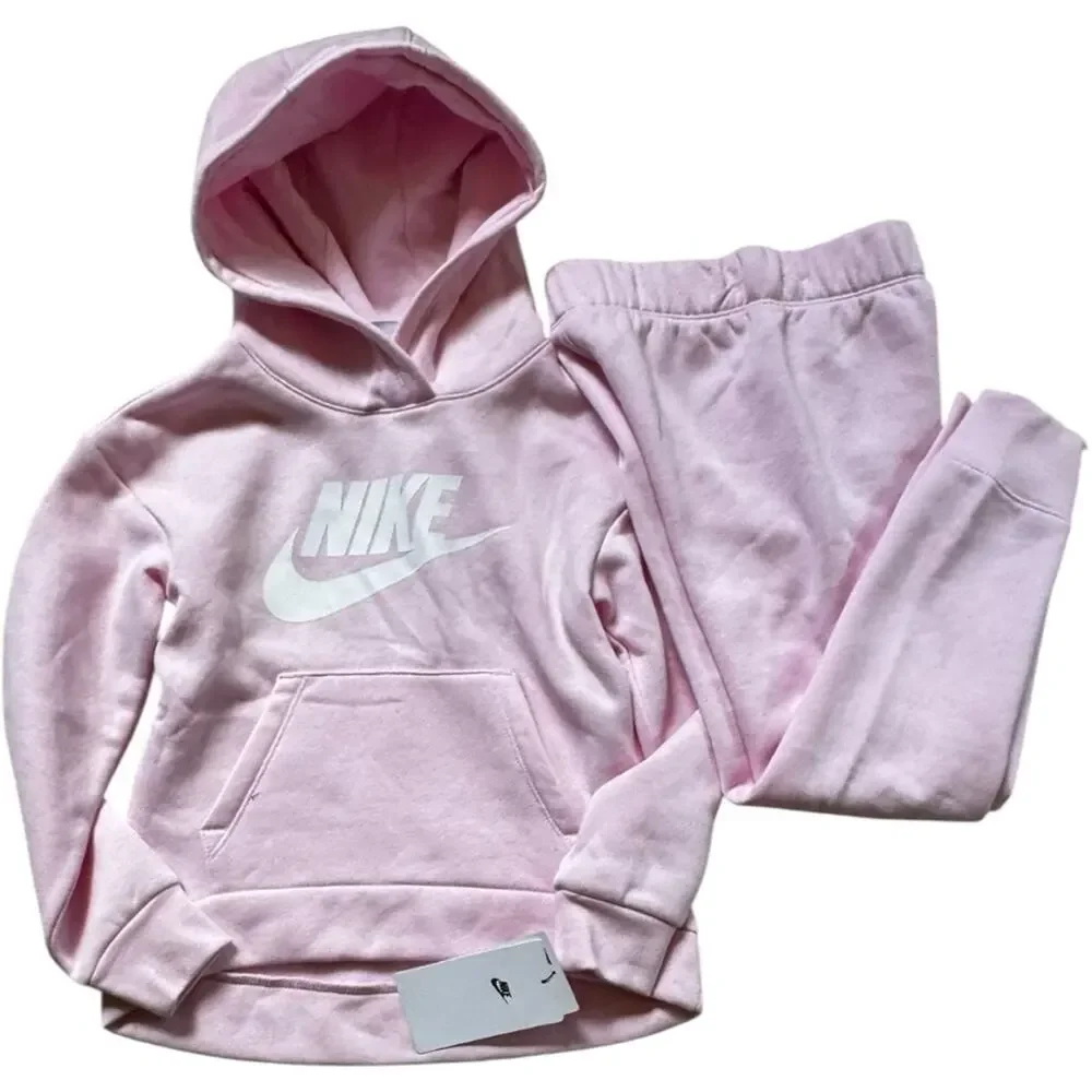 Nike Kids Pink Hoodie Jogger Set Sz. 6 - Picture 6 of 9